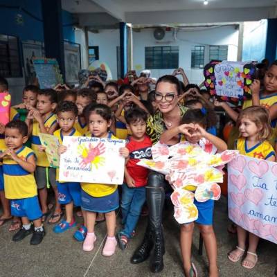 Primeira-dama de MT visita unidades escolares filantrópicas e leva ações de programas sociais - Notícias - Mato Grosso digital