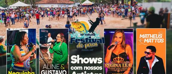 Artistas locais se apresentam na 10ª edição do Festival de Pesca de Juara