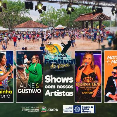 Artistas locais se apresentam na 10ª edição do Festival de Pesca de Juara - Notícias - Mato Grosso digital