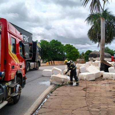 Bombeiros combatem princípio de incêndio em carga de algodão na BR-364 - Notícias - Mato Grosso digital