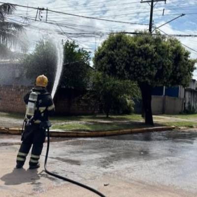 Corpo de Bombeiros combate incêndio em fiação elétrica em via pública - Notícias - Mato Grosso digital
