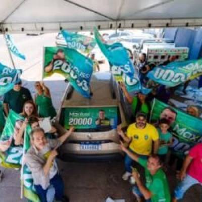 Primeiro ato de campanha reúne mais de 700 carros em adesivaço - Notícias - Mato Grosso digital
