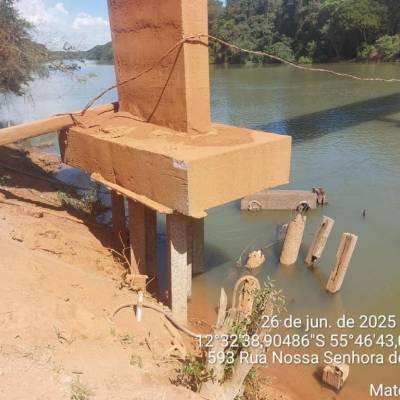 Sinfra alerta que ponte interditada no Rio Teles Pires em Sorriso pode cair - Notícias - Mato Grosso digital