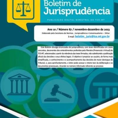TCE-MT disponibiliza nova edição do Boletim de Jurisprudência - Notícias - Mato Grosso digital