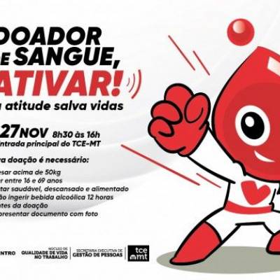 TCE-MT promove campanha de doação de sangue nesta quinta-feira (27) - Notícias - Mato Grosso digital
