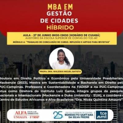 TCE-MT realiza 6° módulo do MBA em Gestão de Cidades nesta sexta-feira (27) - Notícias - Mato Grosso digital