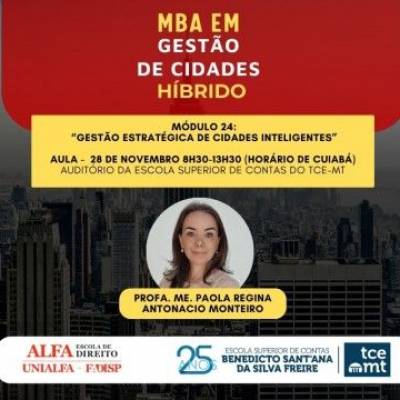 TCE-MT realiza último módulo no MBA em Gestão de Cidades nesta sexta-feira - Notícias - Mato Grosso digital