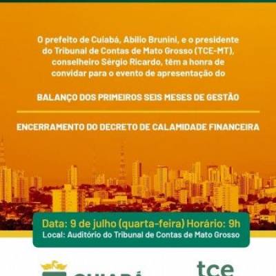 TCE-MT recebe balanço de gestão da Prefeitura de Cuiabá na quarta-feira (9) - Notícias - Mato Grosso digital