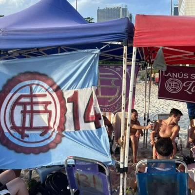 Torcedores do Lanús fazem 'bandeirazo' no Rio antes de final contra o Flamengo - Notícias - Mato Grosso digital