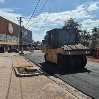 Trechos da Avenida da Prainha recebem camada de asfalto especial para BRT - Notícias - Mato Grosso digital