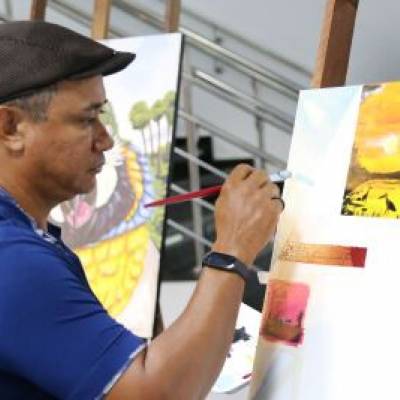 Artista da comunidade Rio dos Peixes expõe obras no saguão da ALMT - Notícias - Mato Grosso digital