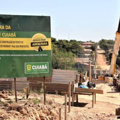 Ponte de concreto do Altos da Serra II recebe implantação de vigas; Investimento chega a R$ 2 milhões - Notícias - Mato Grosso digital